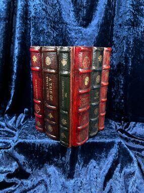 VTG Faux Leather Book CD Storage Cabinet Hidden Old Classics Library Blook Box